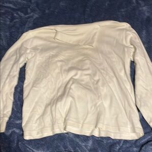 Lands' End Cream Long Sleeve Tee